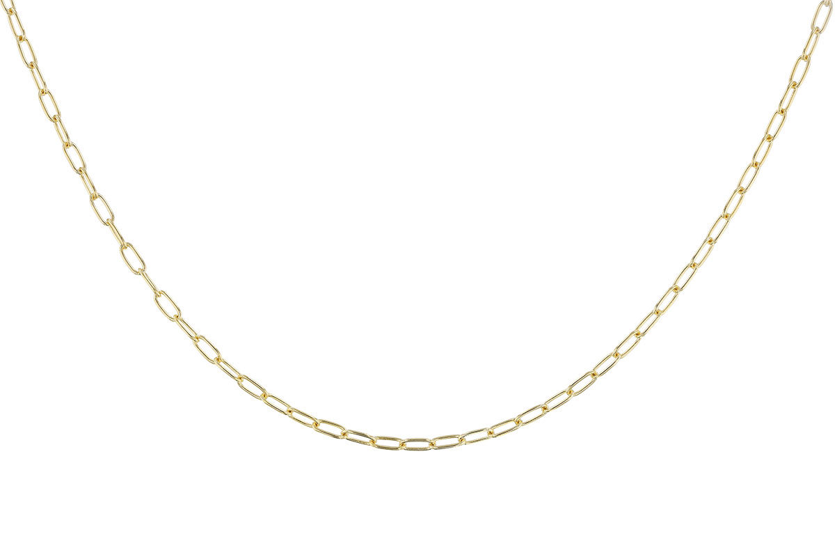 F328-78513: PAPERCLIP SM (18", 2.40MM, 14KT, LOBSTER CLASP)