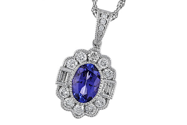 A329-64877: NECKLACE .80 TANZANITE 1.15 TGW (7x5MM OV)