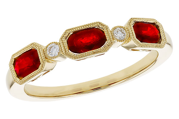 A329-65768: LDS WED RG .72 RUBY .77 TGW (4x3MM RUBY)