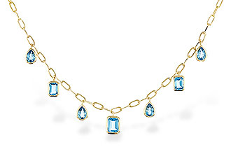 A329-66713: NECKLACE 4.10 TW BLUE TOPAZ (17")