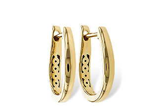 B329-69431: GOLD EARRINGS (15MM)