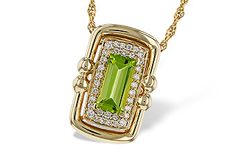 B329-72122: NECKLACE .72 PERIDOT .84 TGW (8x4MM PER)