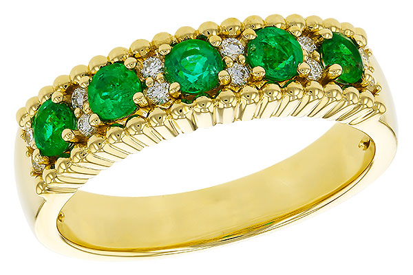 D329-72167: LDS WED RG .48 TW EMERALD .60 TGW