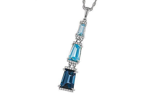 E329-67576: NECKLACE 2.60 TW BLUE TOPAZ 2.65 TGW