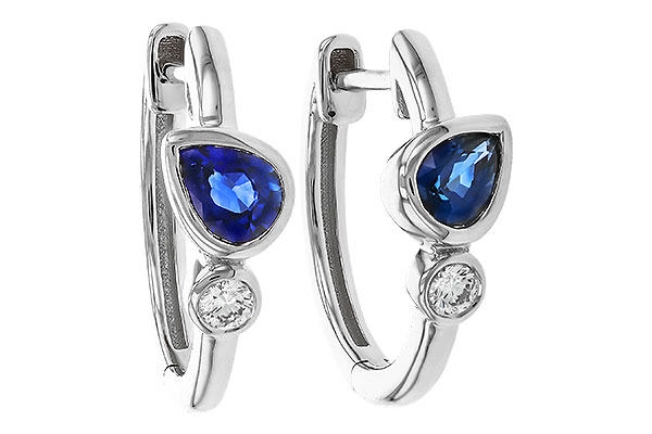 E329-68540: EARRINGS .51 SAPPHIRE .57 TGW