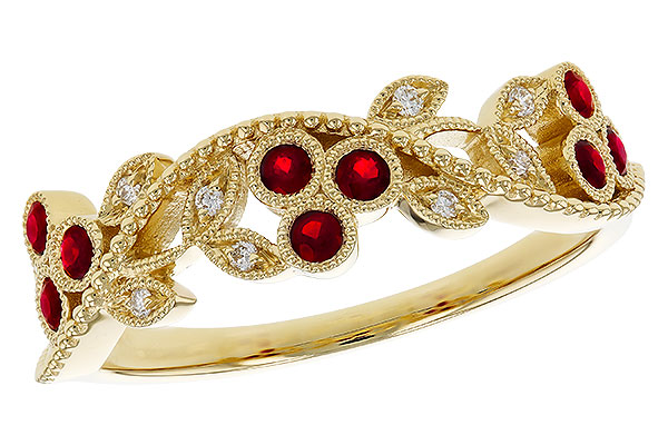 E329-72095: LDS DIA RG .22 RUBY TW .28 TGW