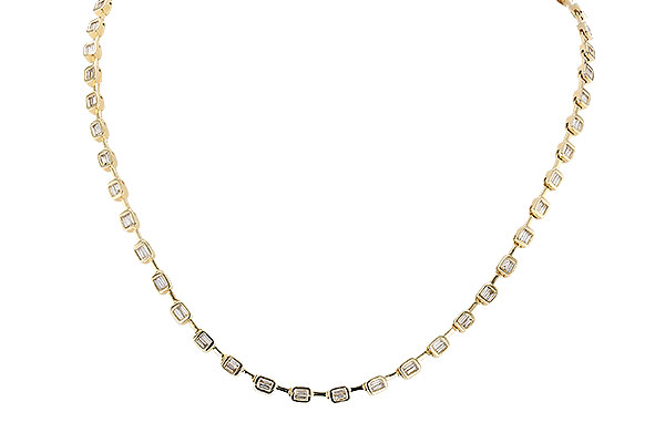 F328-77585: NECKLACE 2.05 TW BAGUETTES (17 INCHES)