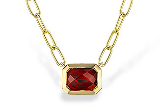 F329-69431: NECKLACE 1.45 GARNET (18")