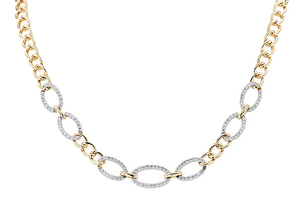 G328-74858: NECKLACE 1.12 TW (17")(INCLUDES BAR LINKS)