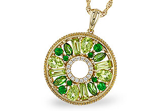 H329-67585: NECKLACE 1.47 SEMI-PREC (PER & GR.GT) 1.52 TGW