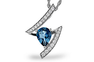 K329-64849: NECK 1.04 LONDON BLUE TOPAZ 1.23 TGW (8x6MM)