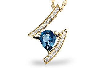 K329-64849: NECK 1.04 LONDON BLUE TOPAZ 1.23 TGW (8x6MM)