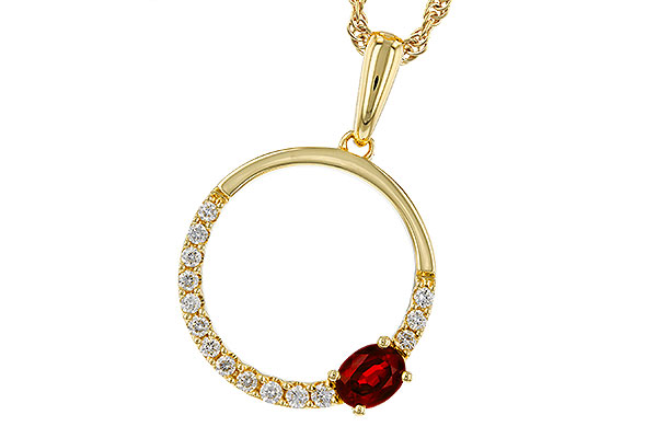 K329-66649: NECKLACE .26 RUBY .41 TGW