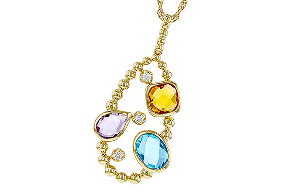 L329-67585: NECKLACE 3.04 TW SEMI-PREC 3.14 TGW (BT,AMY,CIT)