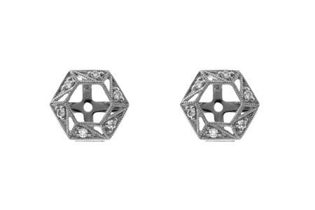 M055-17558: EARRING JACKETS .08 TW (FOR 0.50-1.00 CT TW STUDS)
