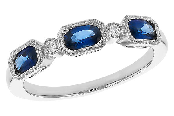 M329-65776: LDS WED RG .72 SAPPHIRE .77 TGW (4x3MM SAPP)